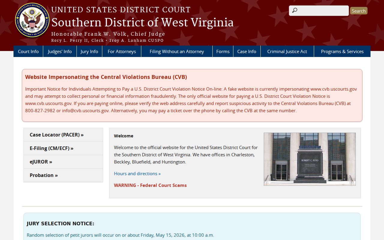 Federal criminal court serving Mercer County